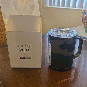 Corkcicle Camouflage Mug with Clear Lid